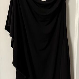 White House Black Market Asymmetrical Black Dress